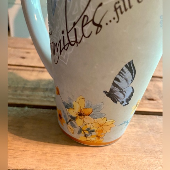 🔥2008 Pavilion Gift Company Bonita Family 09030 Floral tall Ceramic Mug🔥 NEW - Picture 5 of 9